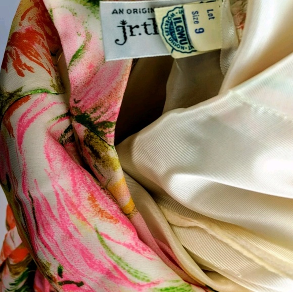 VINTAGE jr.theme 50s Floral Pleated Aline Dress - Picture 4 of 7